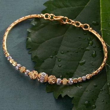 Dual-Tone Gold Bead Bracelet