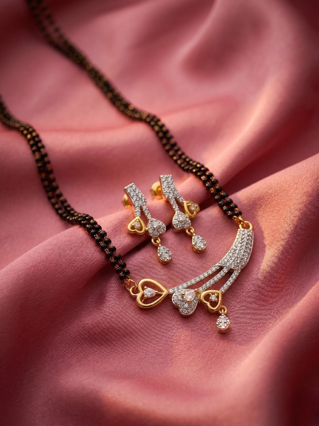 Mangalsutra set with matching earrings