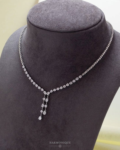 Harmonique Diamond Drop Tennis Necklace