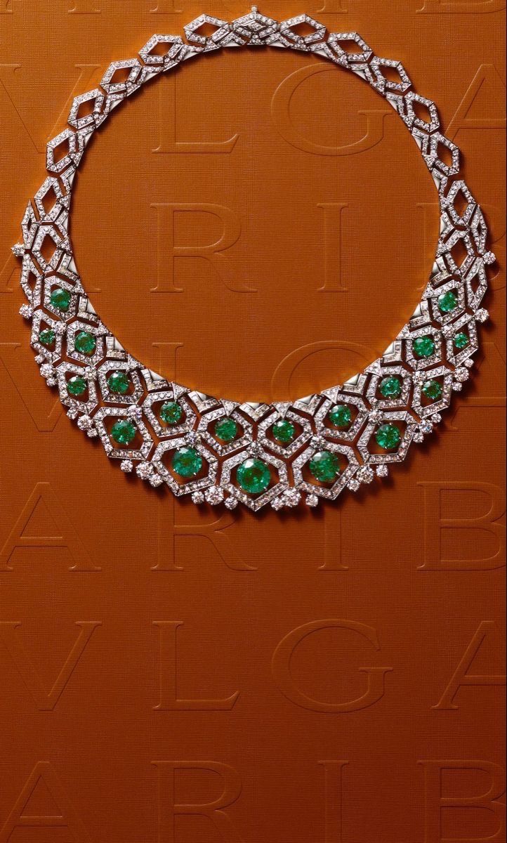 stunning high-jewelry necklace by the luxury Italian brand Bulgari