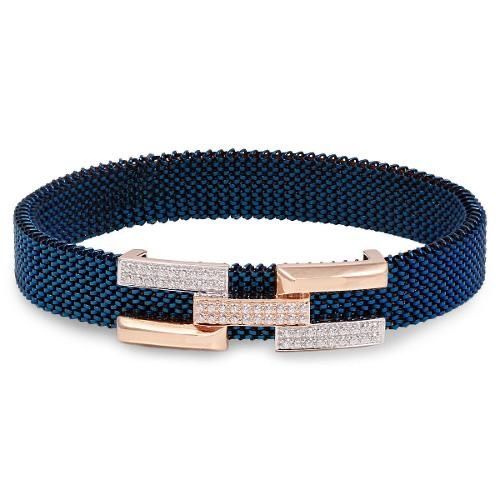 Designer Blue Mesh Bracelet