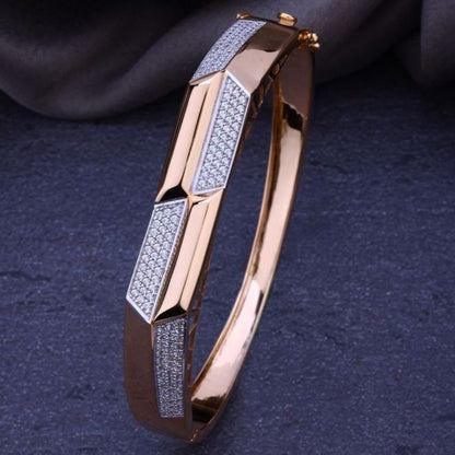 Elegant Geometric Diamond Bangle Bracelet