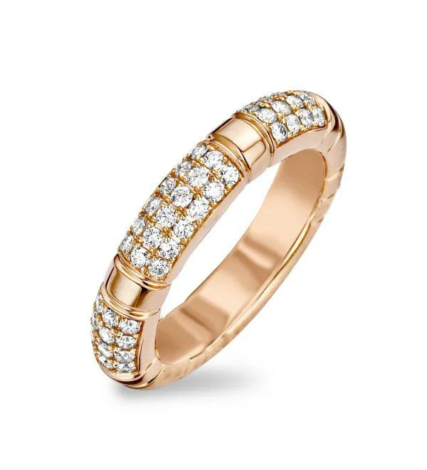 Multi-Row Pavé Diamond Station Band
