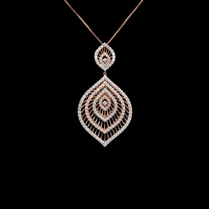 Exquisite Tiered Diamond Drop Pendant