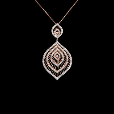 Exquisite Tiered Diamond Drop Pendant