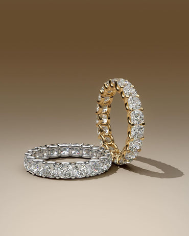 Cushion-Cut Diamond Full Eternity Band