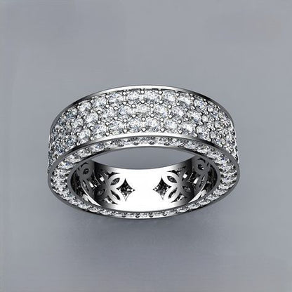 Wide Pave Eternity Band / Multi-Row Diamond Eternity Ring.