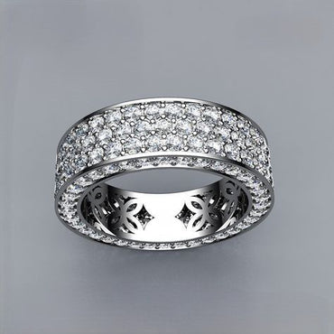 Wide Pave Eternity Band / Multi-Row Diamond Eternity Ring.