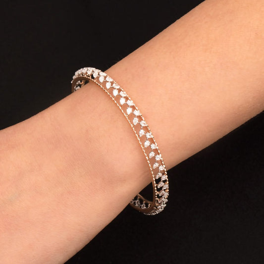 Pear-Cut Diamond Openwork Bangle