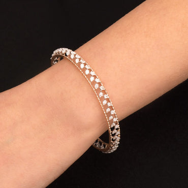 Pear-Cut Diamond Openwork Bangle
