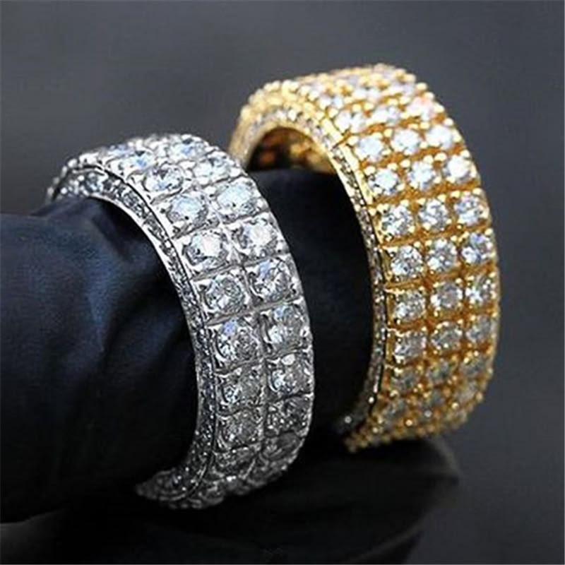 multi-row eternity band rings