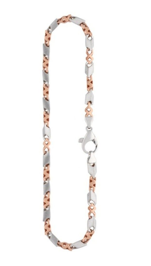 Two-Tone Geometric Link Chain