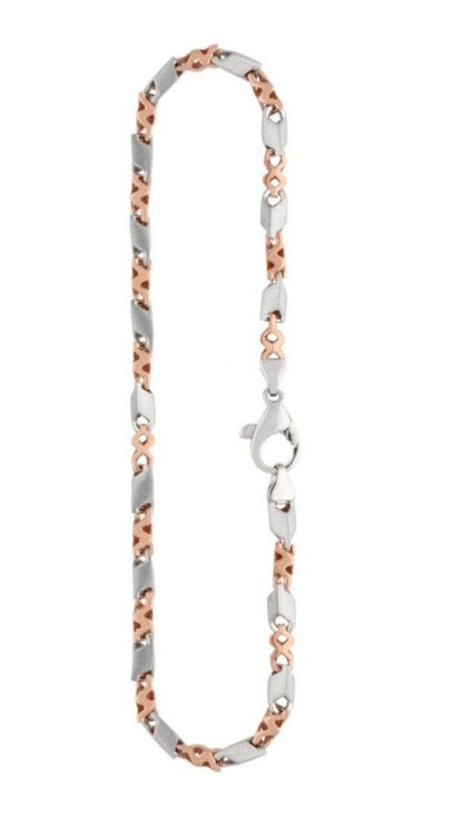 Two-Tone Geometric Link Chain