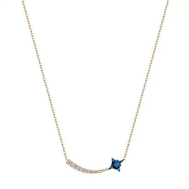 Celestial Shooting Star Curved Bar Necklace