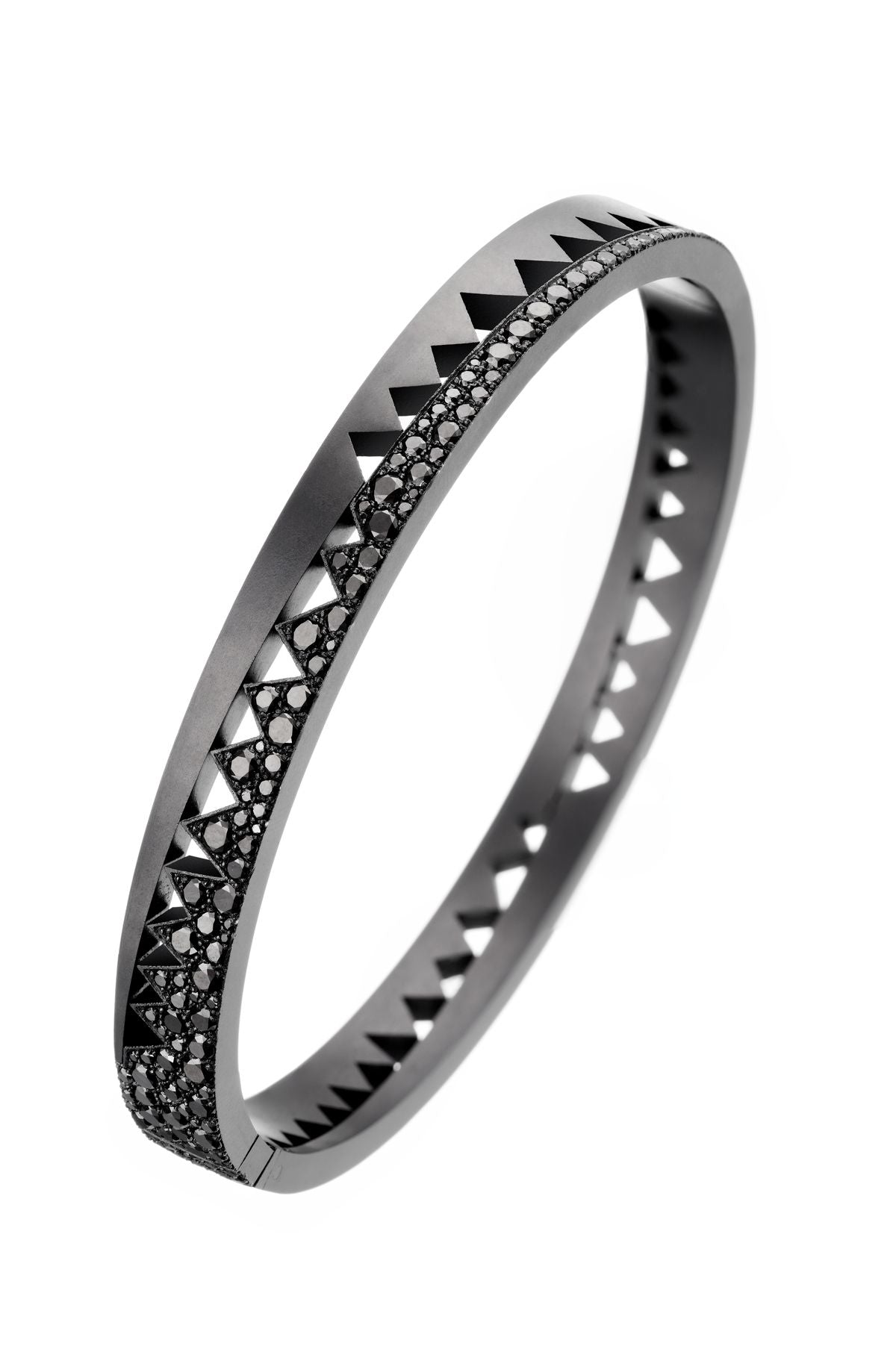 Black Diamond Geometric Bangle