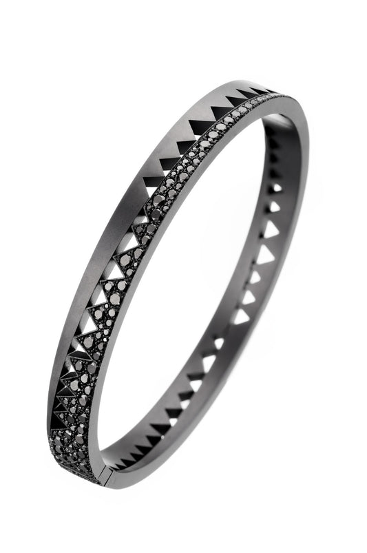 Black Diamond Geometric Bangle