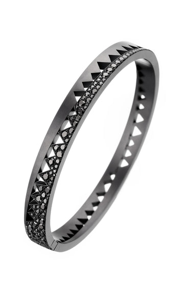 Black Diamond Geometric Bangle