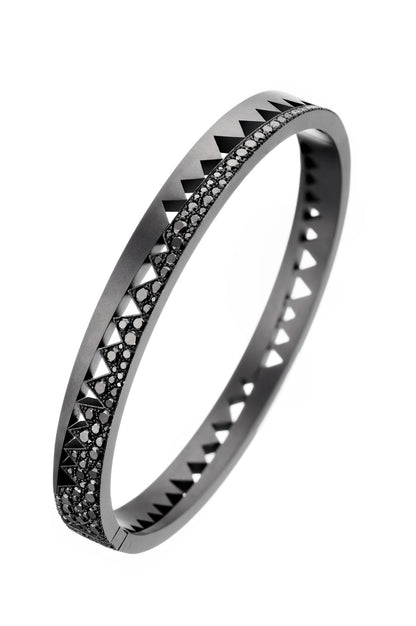 Black Diamond Geometric Bangle