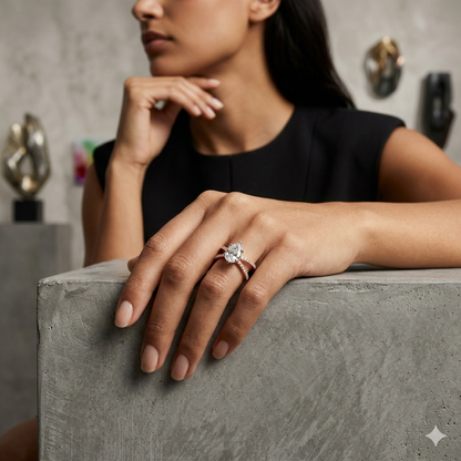 Pear-Cut Diamond Engagement Ring