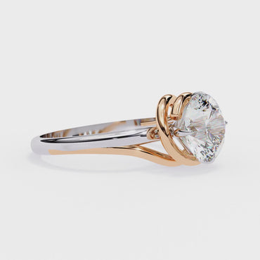 Round Lab Grown Diamond Solitaire Engagement Ring – 1.30ct D/E-VVS/VS -3EX | 10K 14K 18K Gold or Sterling Silver | Eco-Friendly Bridal & Anniversary Ring