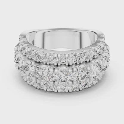 Multi-Row Diamond Band Ring