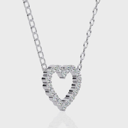 Diamond Heart Pendant Necklace
