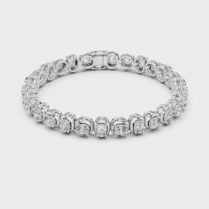 Classic Oval Diamond Tennis Bracelet