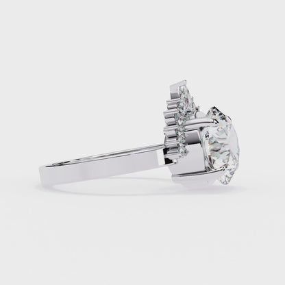 Luxury Round Cut Diamond Halo Engagement Ring