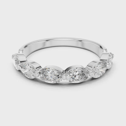Classic Oval Cut Diamond Semi-Mount Band