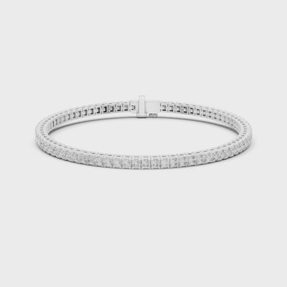 Princess-Cut Diamond Tennis Bracelet