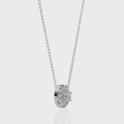 Diamond Cluster Pendant Necklace