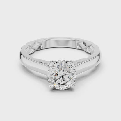 Solitaire Diamond Engagement Ring