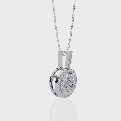 Diamond Halo Cluster Pendant