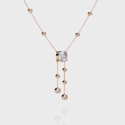 Diamond Drop Pendant Necklace – Rose Gold