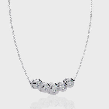 Diamond Bezel Station Necklace