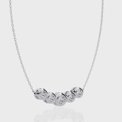 Diamond Bezel Station Necklace