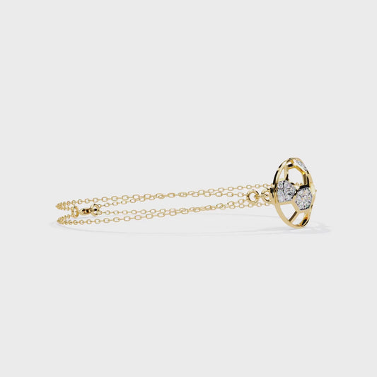 Diamond Honeycomb Sphere Bracelet