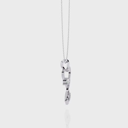 Heart & Twist Diamond Pendant