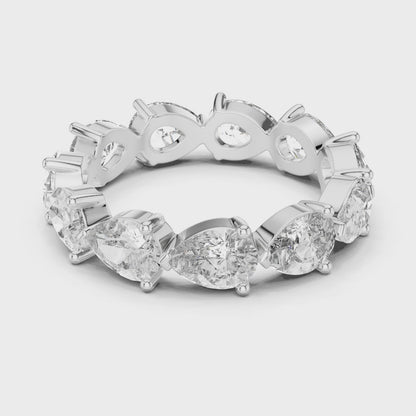 Brilliant Pear-Cut Diamond Eternity Band