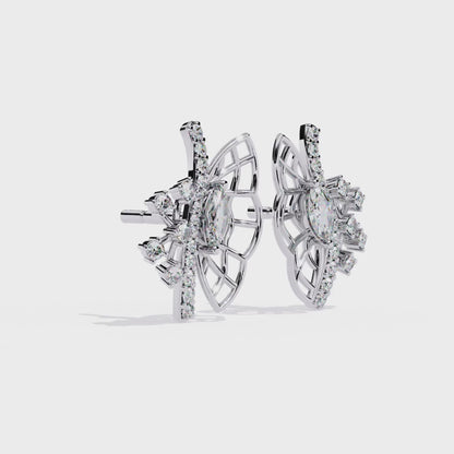 Enchanted Butterfly Diamond Stud Earrings