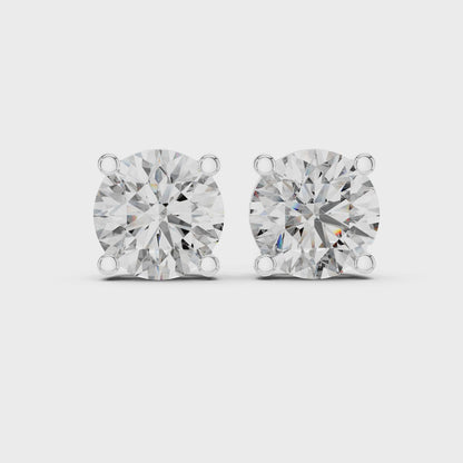 Classic Diamond Solitaire Earrings