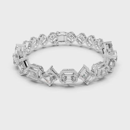 Radiant Alternating Diamond Statement Tennis Bracelet