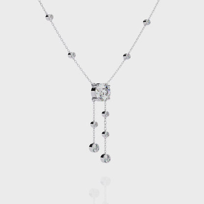Diamond Drop Pendant Necklace – Rose Gold