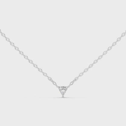 Minimalist Trillion-Cut Solitaire Diamond Necklace