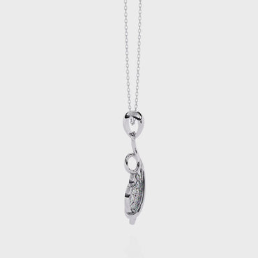 Diamond Pavé Swirl Heart Pendant