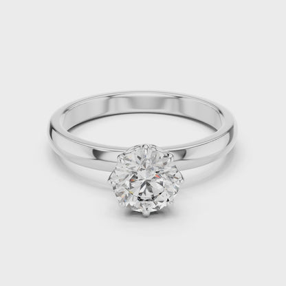 Diamond Ring with Intricate Filigree Basket