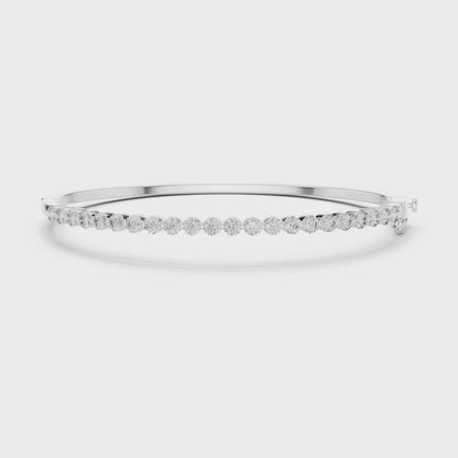 Classic Half-Circle Diamond Bangle Bracelet