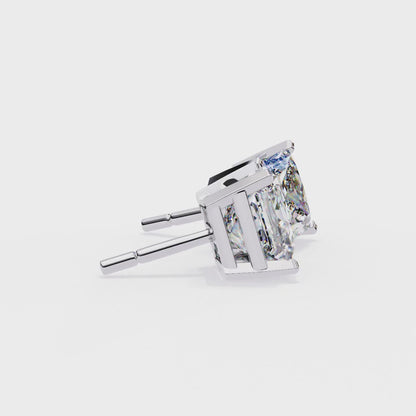 princess-cut diamond stud earrings