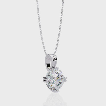 Brilliant Diamond Solitaire Necklace