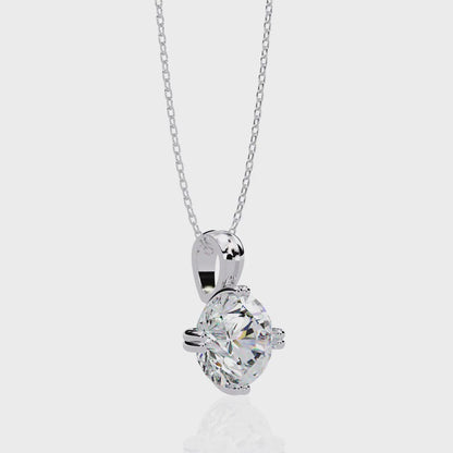 Brilliant Diamond Solitaire Necklace